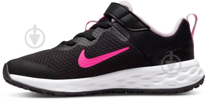 Кросівки для дівчаток демісезонні Nike REVOLUTION 6 DD1095-007 р.27,5 чорні - фото 4