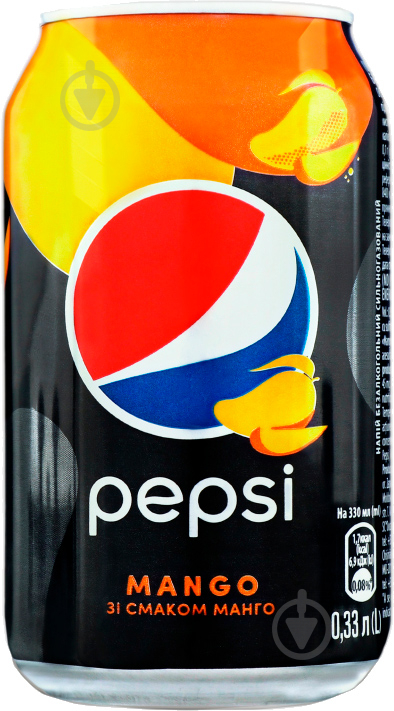 Безалкогольний напій Pepsi Манго 0,33 л (4823063116152) - фото 1