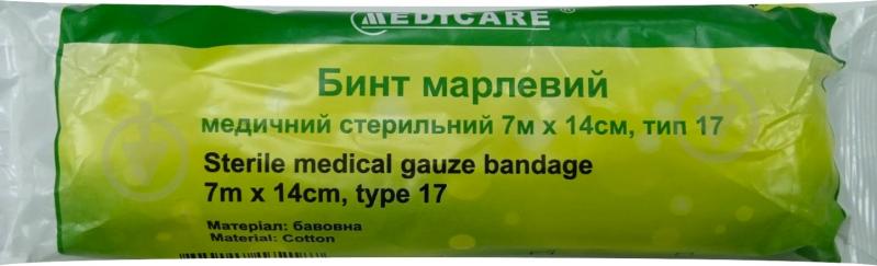 Бинт марлевий Medicare стерильний 7 м х 14 см з марлі типу 17 1 шт. - фото 1