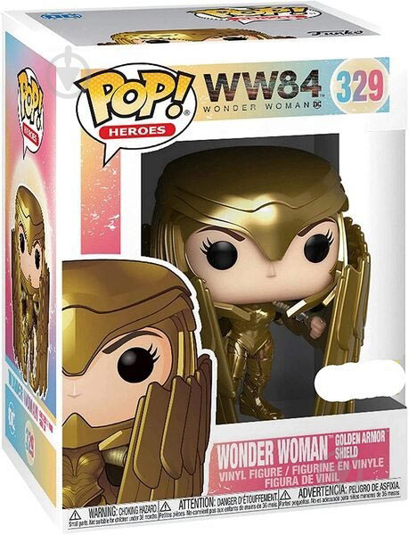 Фигурка Funko POP! Vinyl DC 84 Wonder Woman Golden Armor Shield (FUN2549552) - фото 2