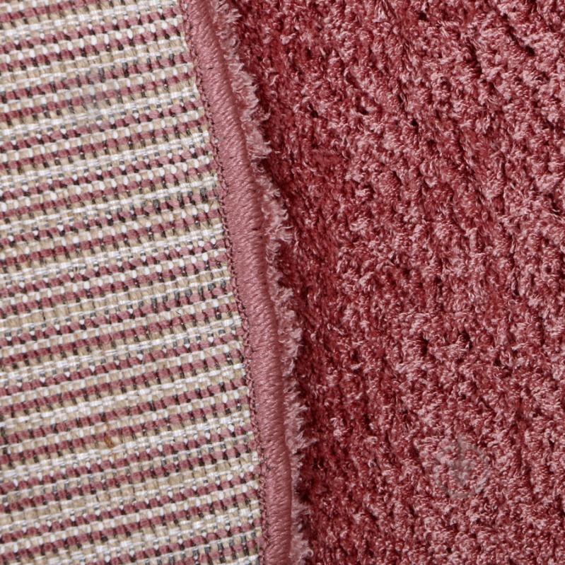 Ковер Ozkaplan Karpet GOLD SHAGGY K dark pink 150х150 см - фото 2