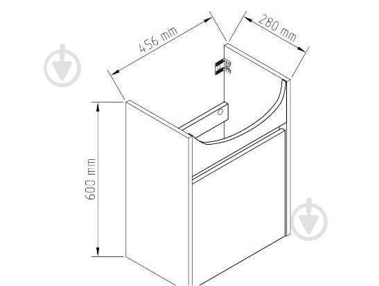 Тумба подвесная Світ Меблів Symple 50 - фото 4