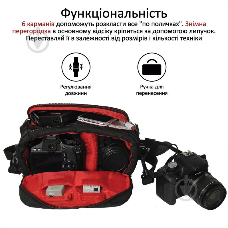 Сумка Promate для фототехники Handypak2-L Black - фото 4