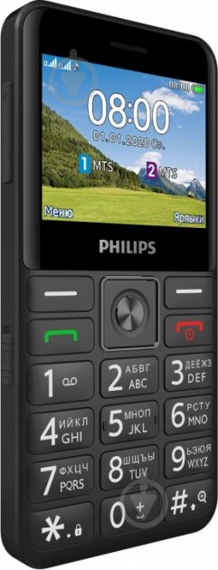 Мобільний телефон Philips Xenium E207 black - фото 2