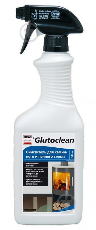 Средство для чистки стекла каминов и печей Glutoclean 6 шт. х 750 мл - фото 1