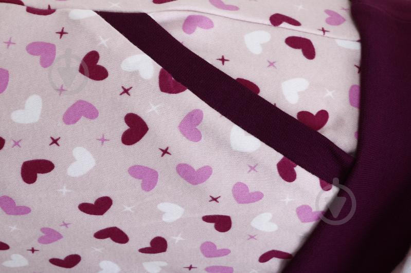 Костюм домашній жіночий Flis clothes Серденько р. XL рожевий із принтом - фото 4
