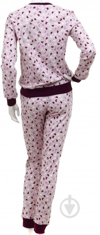 Костюм домашній жіночий Flis clothes Серденько р. XL рожевий із принтом - фото 5