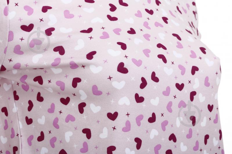 Костюм домашній жіночий Flis clothes Серденько р. XL рожевий із принтом - фото 3