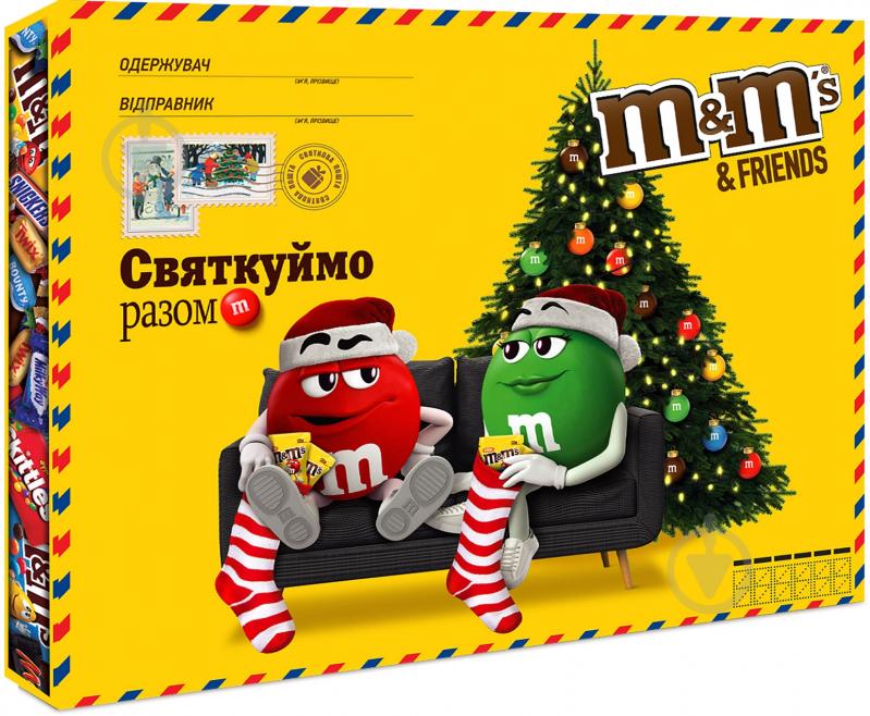 Набір подарунковий M&M's 2021 M&M's&Friends L Бандероль 11 шт 316 г - фото 1