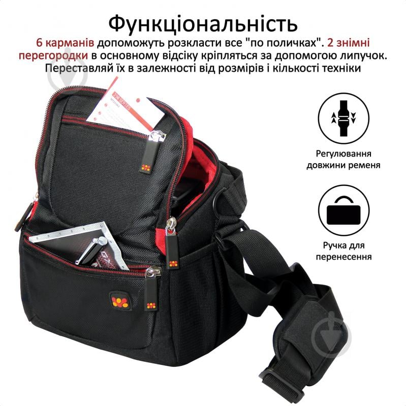 Сумка Promate для фототехники Handypak1-S Black - фото 4