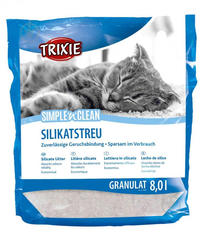 Наповнювач для котячого туалету Trixie Simple'n'Clean гранули силікагель 8 л - фото 1