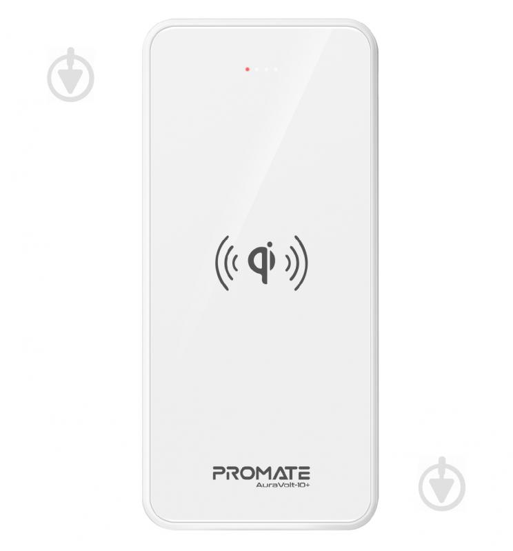 Повербанк Promate з бездротовою зарядкою 10000 mAh (auravolt-10+.white) - фото 1