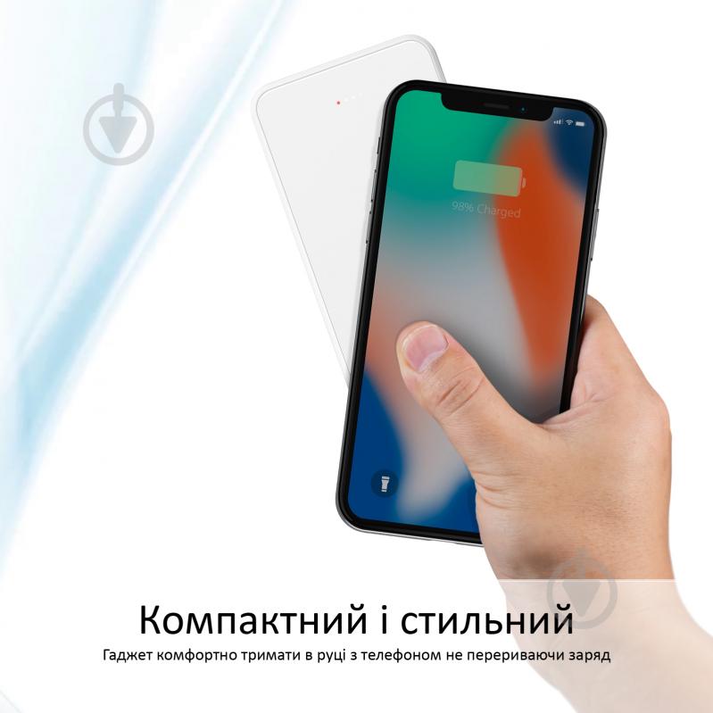 Повербанк Promate з бездротовою зарядкою 10000 mAh (auravolt-10+.white) - фото 2