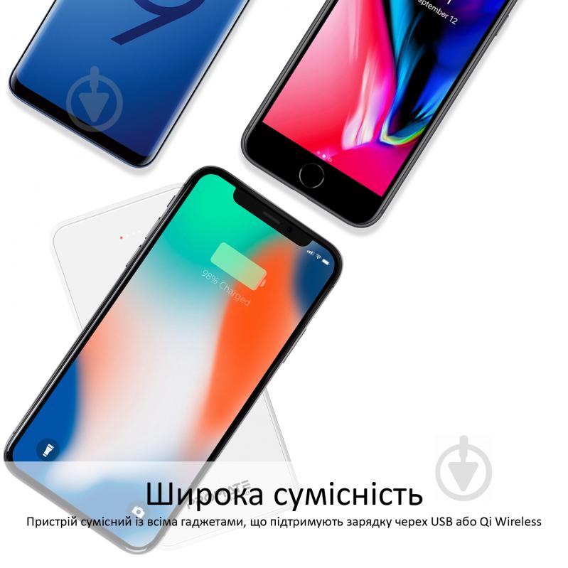 Повербанк Promate з бездротовою зарядкою 10000 mAh (auravolt-10+.white) - фото 7