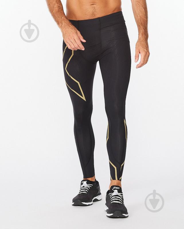 Тайтсы 2XU Light Speed Compression Tights 1/1 MA5305b_BLK/GRF р.S черный - фото 1