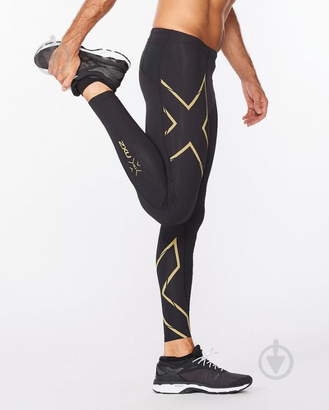 Тайтсы 2XU Light Speed Compression Tights 1/1 MA5305b_BLK/GRF р.S черный - фото 4