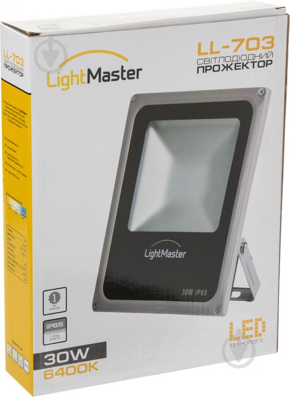 Прожектор LightMaster 30 Вт IP65 сірий LL-703 - фото 4