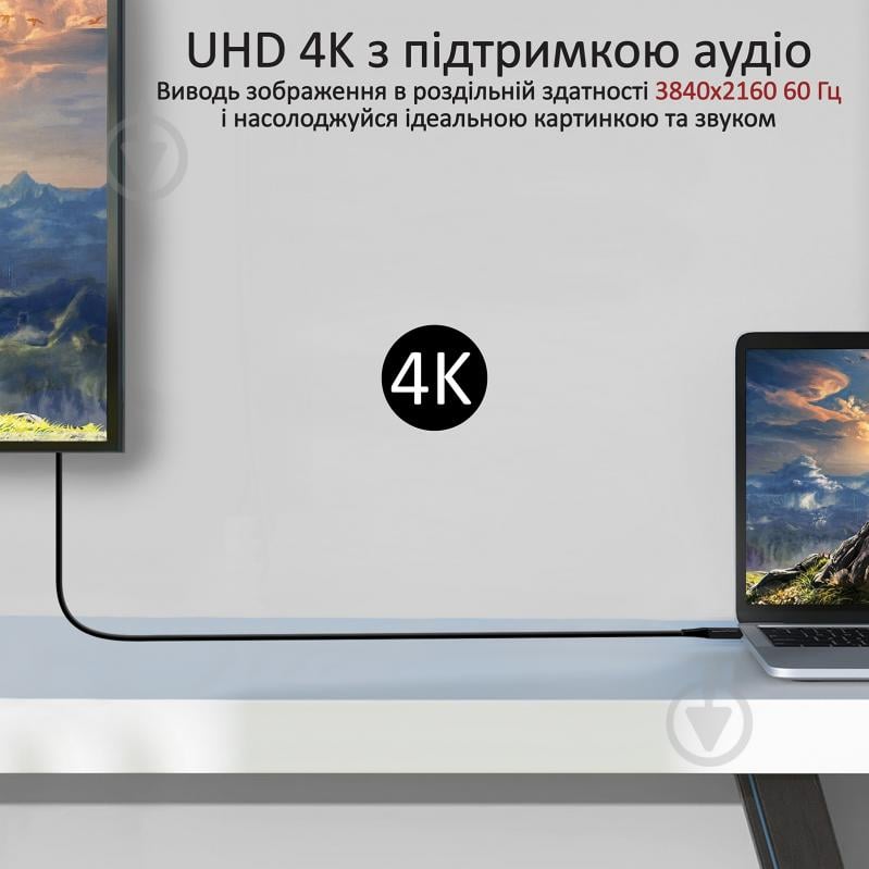 Кабель Promate ThunderLink-C20+ USB Type-C/USB Type-C 100W PD 1,5 м чорний (thunderlink-c20+.black) - фото 3