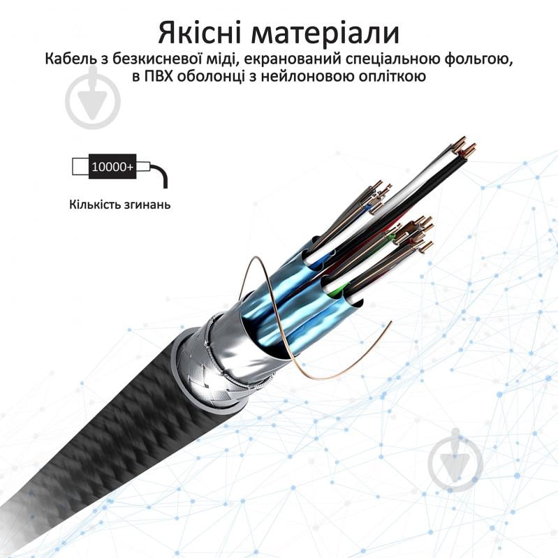 Кабель Promate ThunderLink-C20+ USB Type-C/USB Type-C 100W PD 1,5 м чорний (thunderlink-c20+.black) - фото 4