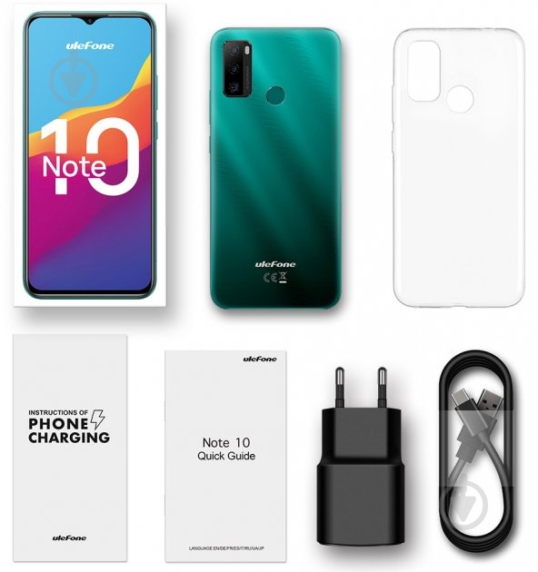 Смартфон Ulefone Note 10 2/32GB aurora green - фото 9