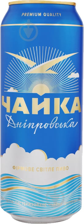 Пиво Перша приватна броварня Чайка дніпровська ж/б 4.8% 0,5 л - фото 1