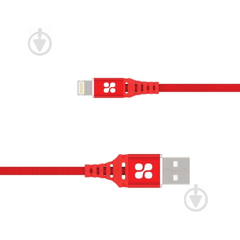 Кабель Promate NerveLink-I USB-Lightning 2.4А 1,2 м красный (nervelink-i.red) - фото 1