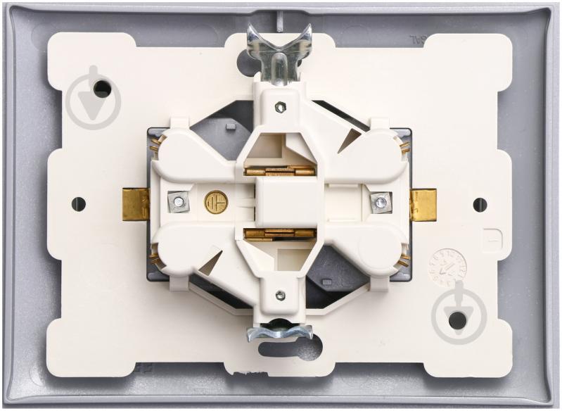 Розетка подвійна із заземленням Efapel Logus 16 А 250 В без шторок алюміній 90331 TAL - фото 3