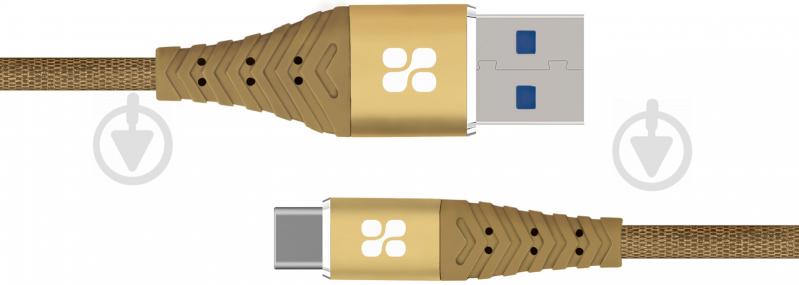 Кабель Promate NerveLink-C USB — Type-C 1,2 м золотистый (nervelink-c.gold) - фото 1