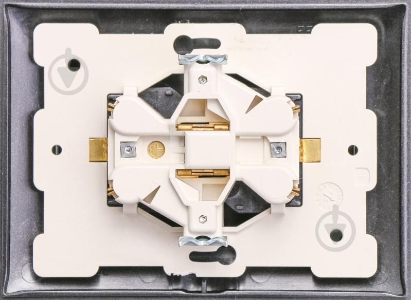 Розетка подвійна із заземленням Efapel Logus 16 А 250 В без шторок графіт 90331 TIS - фото 3