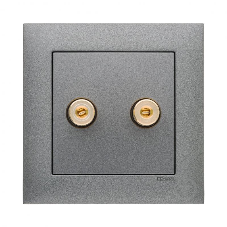 Розетка акустическая Efapel Logus IP20 металлик графит 21220 TIS - фото 1