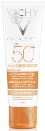ᐉ Крем Vichy Ideal Soleil солнцезащитный, против пигментных пятен 3в1 ...