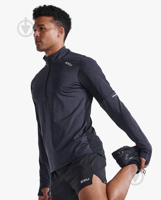 Джемпер 2XU Aero 1/2 Zip MR7244a_BLK/SRF р.2XL чорний - фото 2