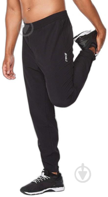 Брюки 2XU Aero Woven Jogger MR7210b_BLK/SRF р. S черный - фото 3