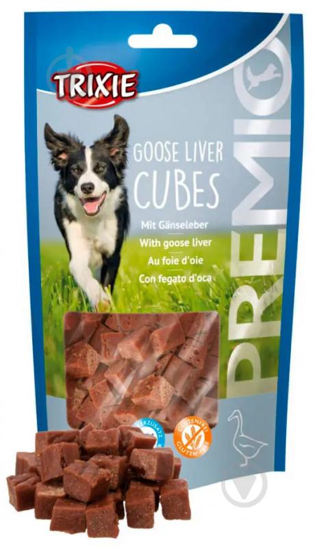 Ласощі Trixie для собак Преміо Guse Liver Cubes з гусячою печінкою 100 г 31867 - фото 1