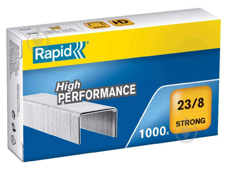 Скоба для степлера 23/8мм 1М G Strong 1000 шт. Rapid - фото 1