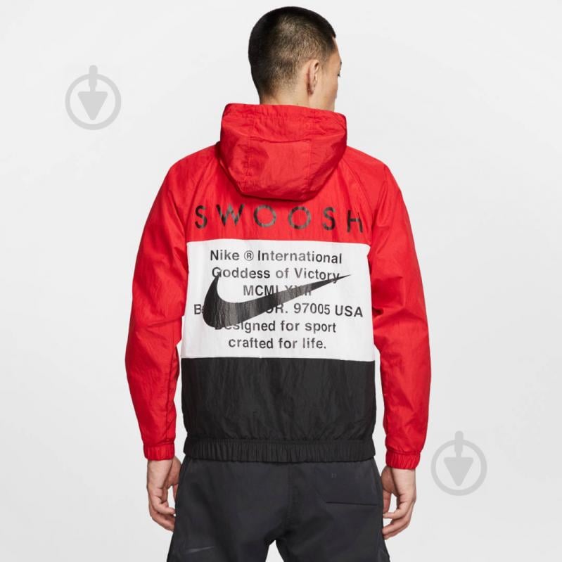 Ветровка мужская демисезонная Nike M NSW SWOOSH JKT HD WVN CJ4888-657 р.S красная - фото 2