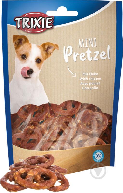 Лакомство Trixie для собак Mini Pretzels крендель с курицей 100 г 31656 - фото 2