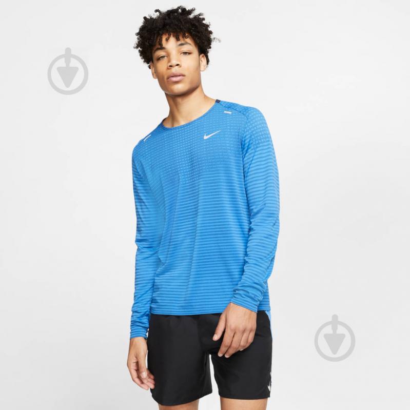 Футболка Nike M NK TECHKNIT ULTRA LS CJ5346-402 р.XL голубой - фото 3