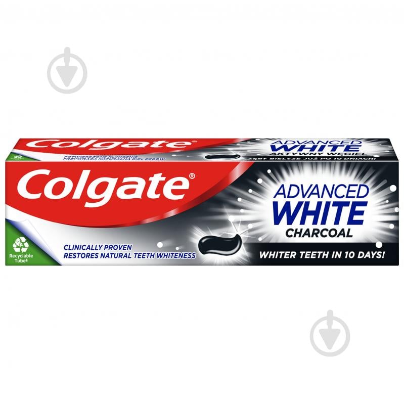 Зубна паста Colgate Advanced White Charcoal 75 мл 118 г - фото 1