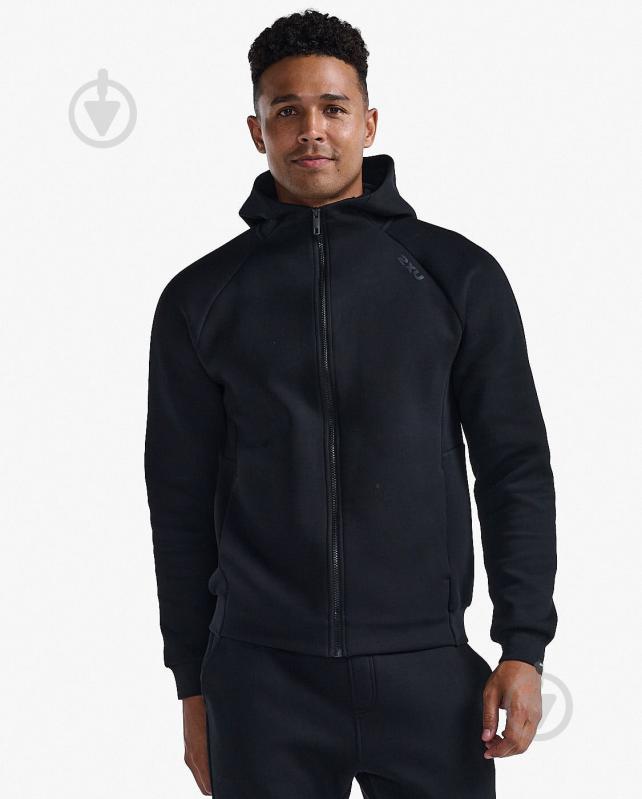 Джемпер 2XU Commute Full Zip Hoodie MR7225a_BLK/BLK р. L черный - фото 1