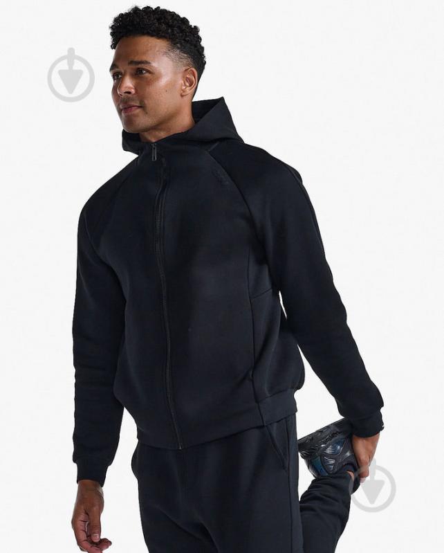 Джемпер 2XU Commute Full Zip Hoodie MR7225a_BLK/BLK р. L черный - фото 2