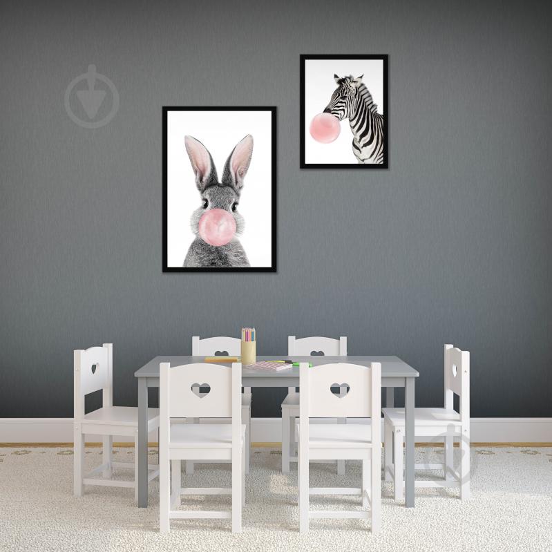 Постер Зебра та заєць 2 шт. WS Holst 4-608222M - фото 3
