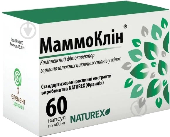 Добавка дієтична Елемент здоров'я МаммоКлін 60 шт. - фото 1 Добавка дієтична Елемент здоров'я МаммоКлін 60 шт. - фото 1
