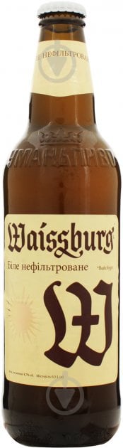 Пиво Уманьпиво Waissburg біле нефільтроване 4.7% 0,5 л - фото 1