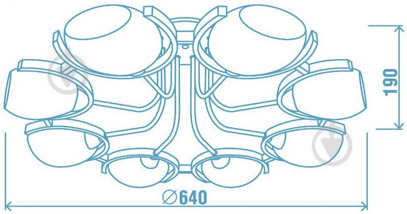 Люстра потолочная Victoria Lighting 8xE27 античный белый Odeon/PL8 - фото 4