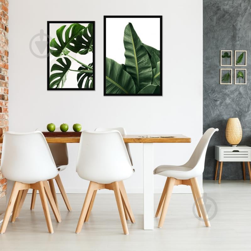 Картина модульна Листя тропіків 2 шт. WS Holst 4-608229L - фото 2
