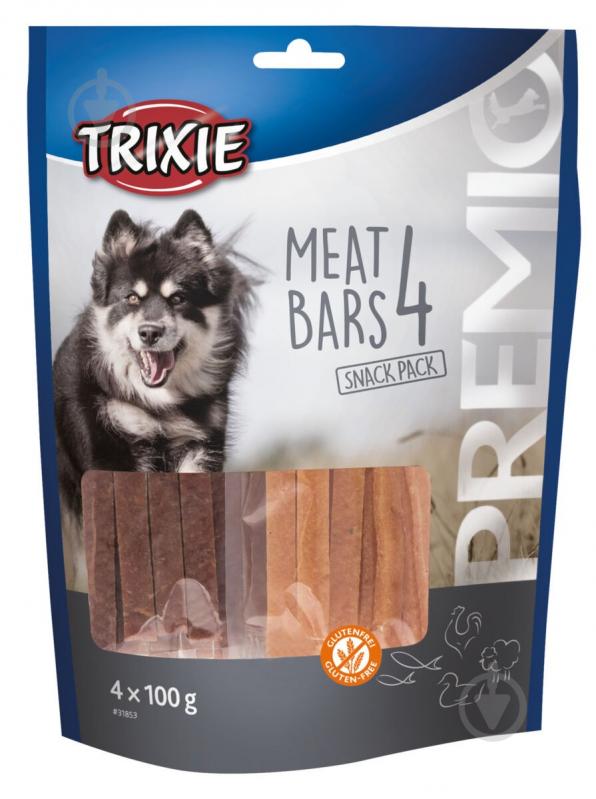 Ласощі Trixie для собак Преміо 4 Meat Bars (курка качка баранина лосось) 4 x 100 г 31853 - фото 1