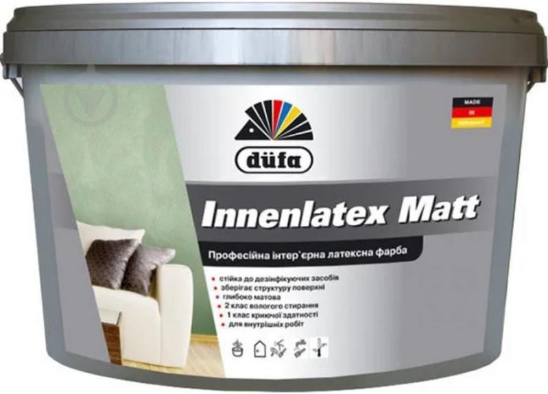 Фарба латексна Dufa Innenlatex Matt мат білий 10 л - фото 1