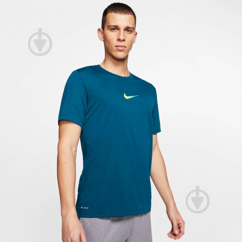 Футболка Nike M NK DRY TEE DB SSNL SWOOSH CK4248-432 р.2XL синій - фото 3