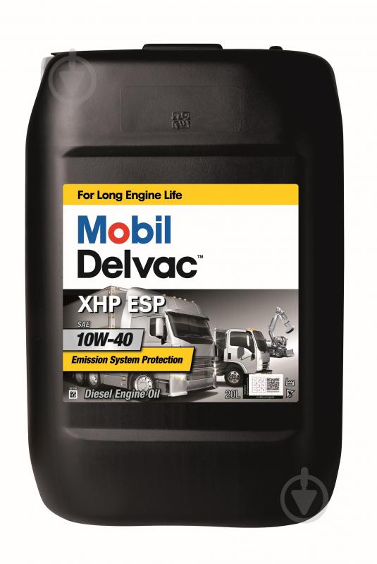 Моторное масло Mobil DELVAC XHP ESP+ MOBILITH SHC 220 (0,38 кг) 10W-40 20 л - фото 1